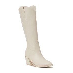 Madden NYC Embroidered Tall Western Coastal Cowgirl Stacked Heel Boot Size 9 NWT